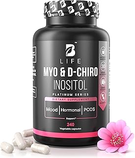 Myo-Inositol & D-Chiro Inositol 40:1 for Women | I Inositol Supplement for Women | Hormone Balance, Fertility & Cycle | Vitamin B8, Insulin & Flo Ovarian Support | 240 Caps
