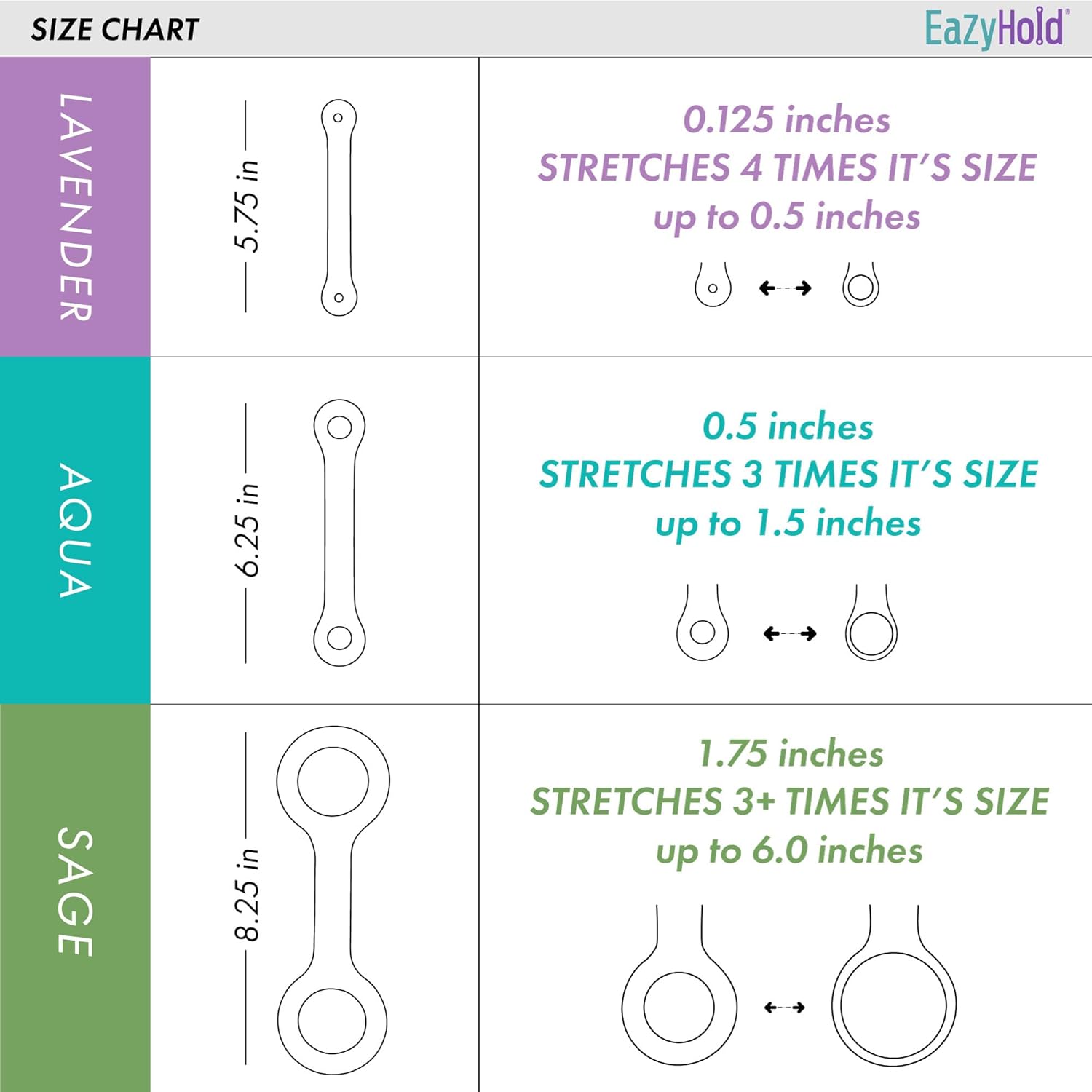 EaZyHold Kitchen 3-Pack - Grip Aid for Cooking, Eating and Drinking - Daily Living Silicone Adaptive Utensils Holder