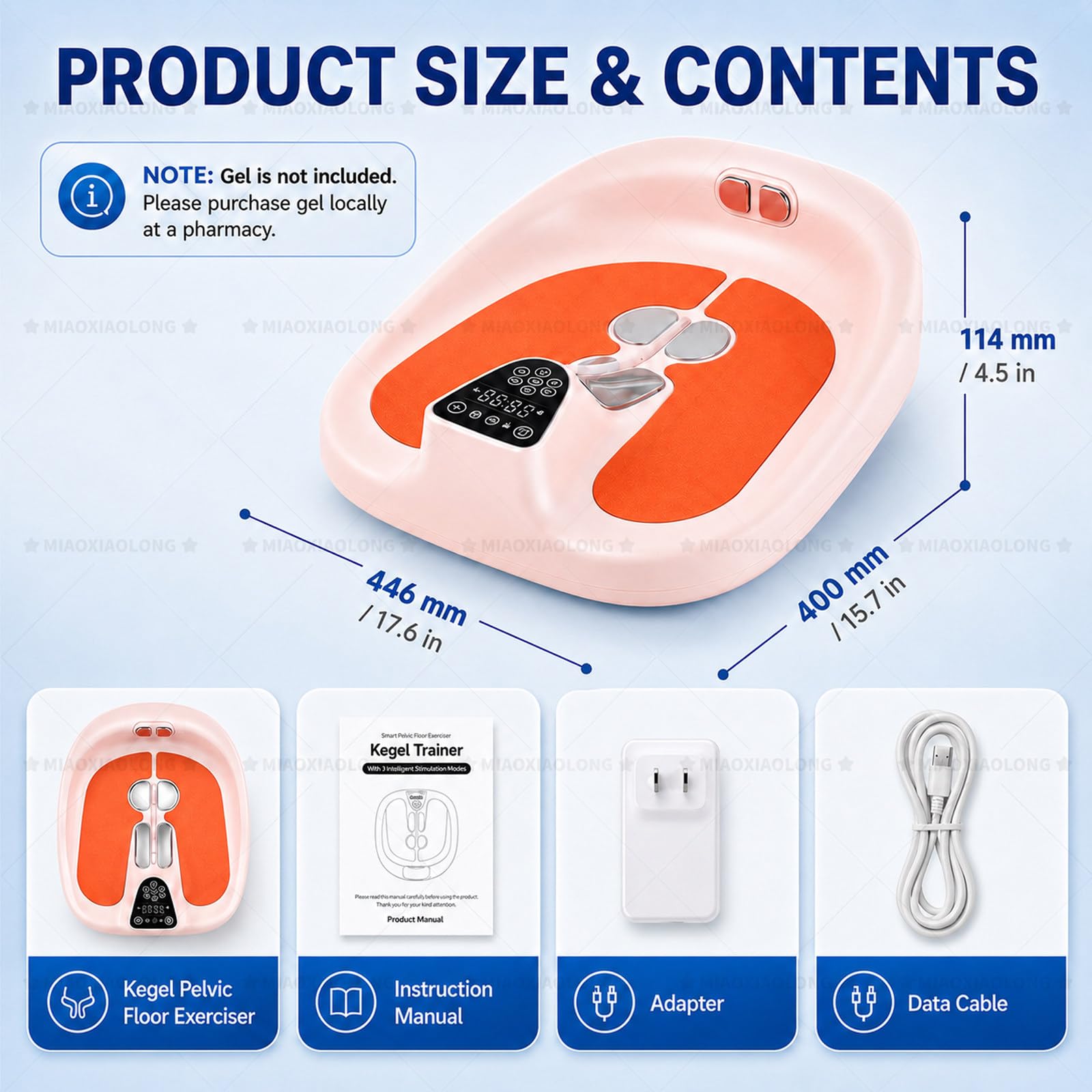 MIAOXIAOLONG Dispositivo Esercizio Pavimento Pelvico Conveniente, 1 Sessione = 15 Min di Allenamento, Alternativa Terapia Postpartum Ospedaliera per Donne