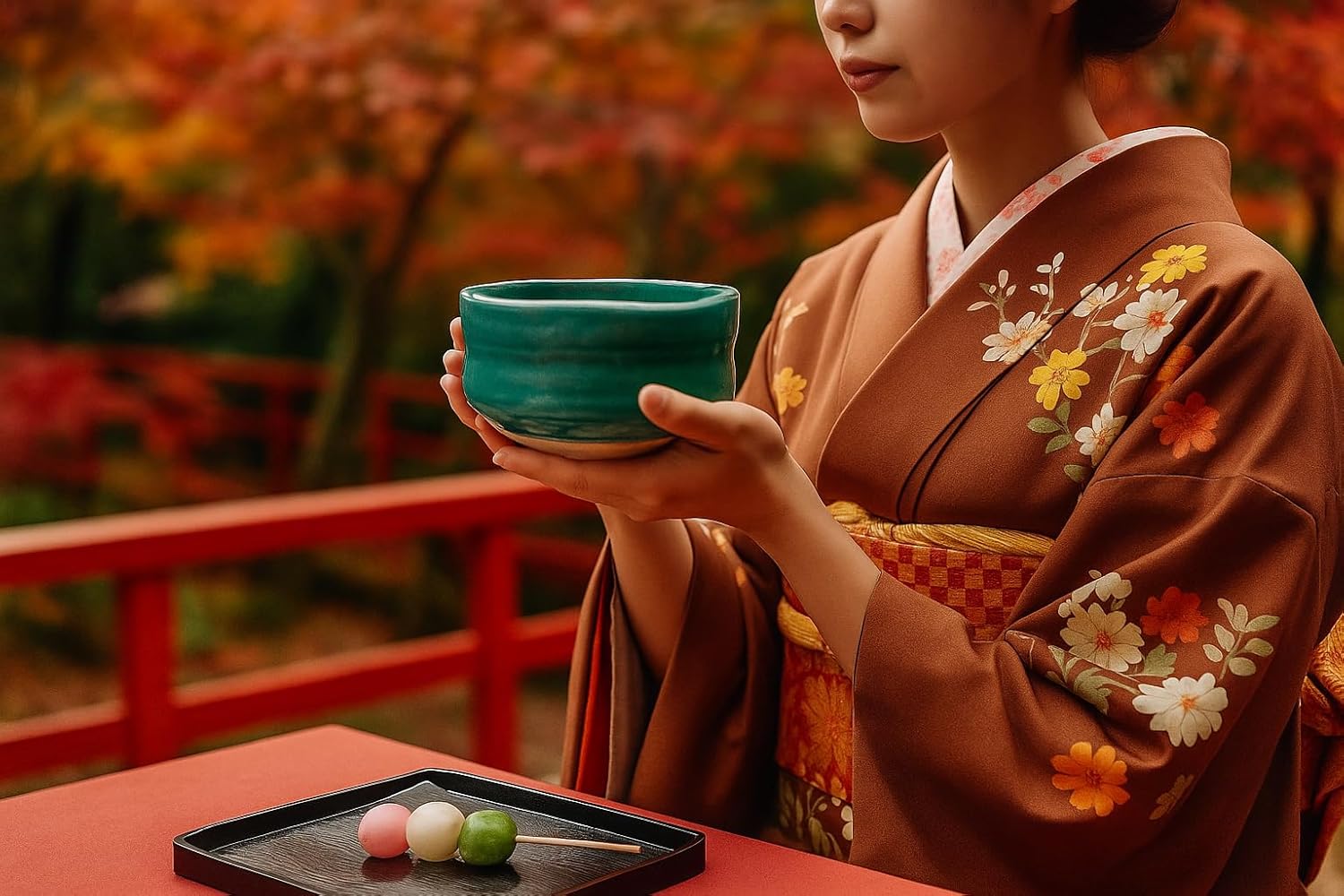 Japanese Traditional Handcrafted Matcha Chawan Tea Bowl Cup Ceremony Tableware Pottery (Shinryoku)