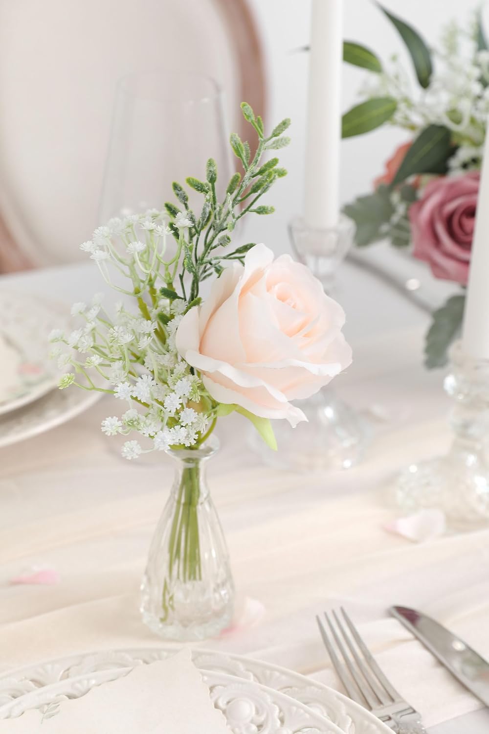 Babys Breath Artificial Flowers,30 Pcs White Gypsophila Greenery Sprays,Real Touch Flowers for Wedding Bouquets Centerpieces Floral Arrangements and Decorations - Image 5