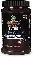 OwnChoice Peanut Butter Dark Chocolate Flavour Crunchy 900g - 24% Protein & 6.42g Dietary Fiber | Made with Premium Roasted Nuts & Cocoa, Gluten Free, Zero Cholesterol & Trans Fat, Vit E & B3, Dark Chocolate (900g, Crunchy)