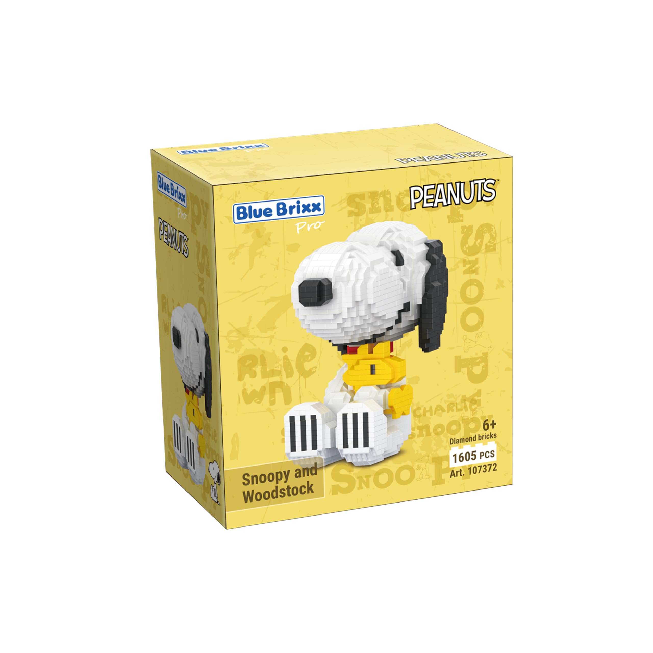 BlueBrixx Pro 107372 – Snoopy i Woodstock (Diamond Blocks), 1605 sztuk