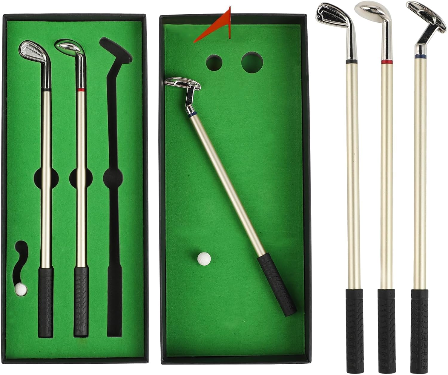 Juego de Bolígrafos para Palos de Golf, 3 Piezas de Escritorio