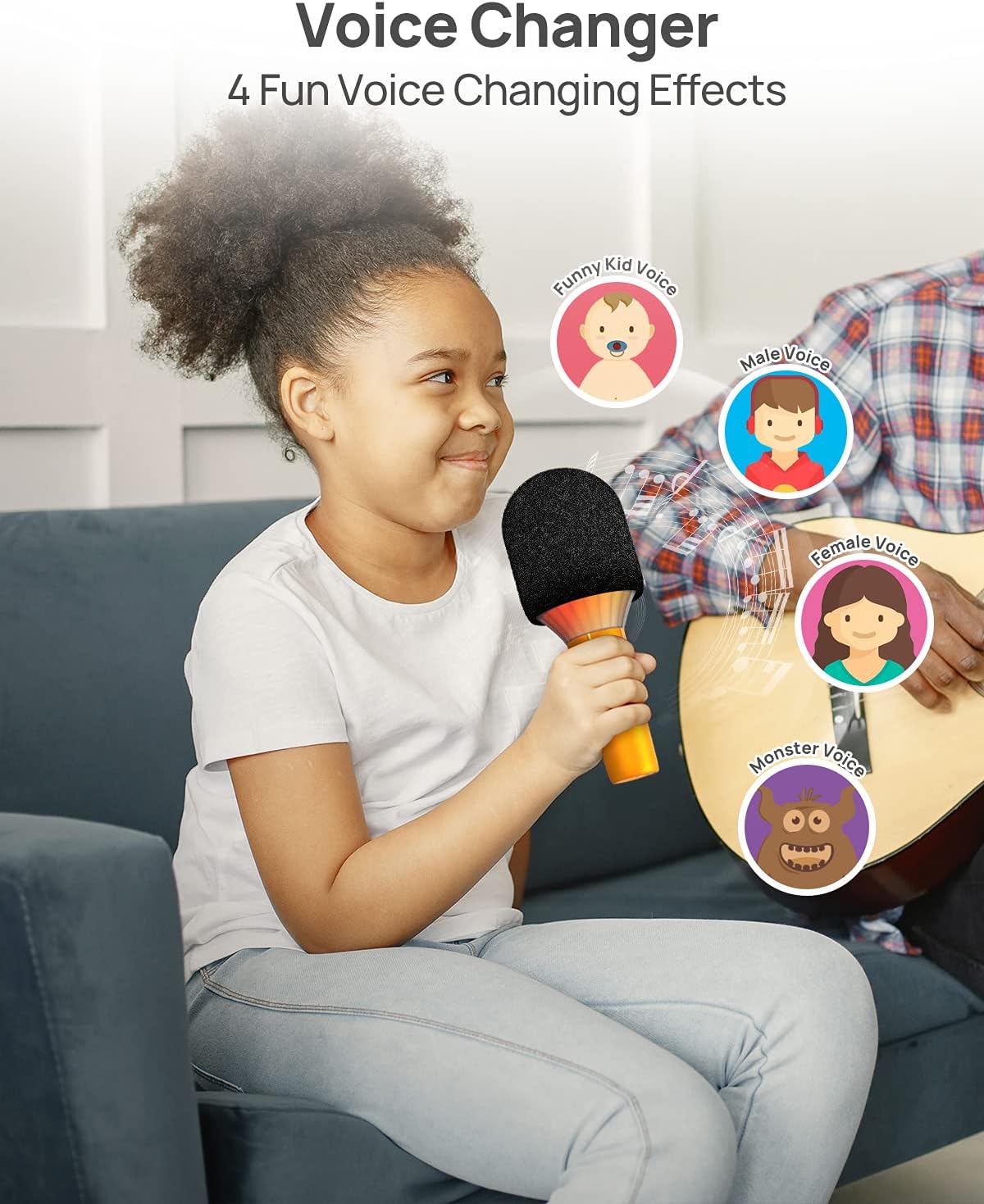 Exсluѕіvе Dіѕсоunt 50% Prісе KOOINGYUE Wireless Bluetooth Karaoke Microphone for Kids, Portable Handheld Rechargeable Karaoke Toy Machine Speaker with LED