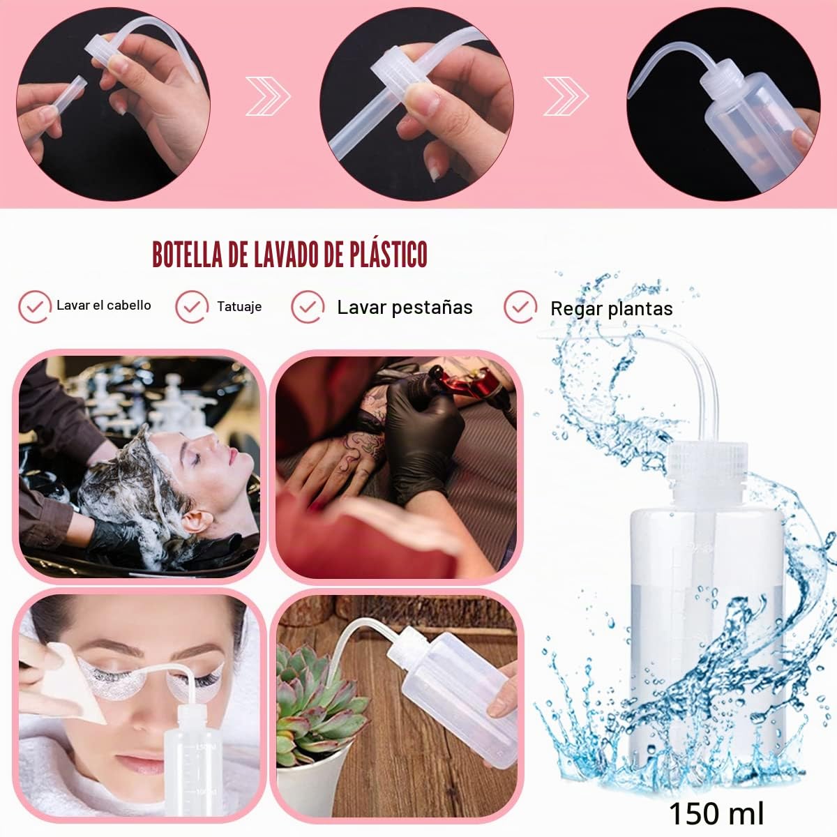 Kit Extensión Pestañas Accesorios Lash Postiza Secador de Pestañas USB Nano Pulverizador Pinza Rímel Cepillo Parche Ojos Cinta Espejo Eyelash Cepillo de Champú Pegamento Anillo Botella de Lavado