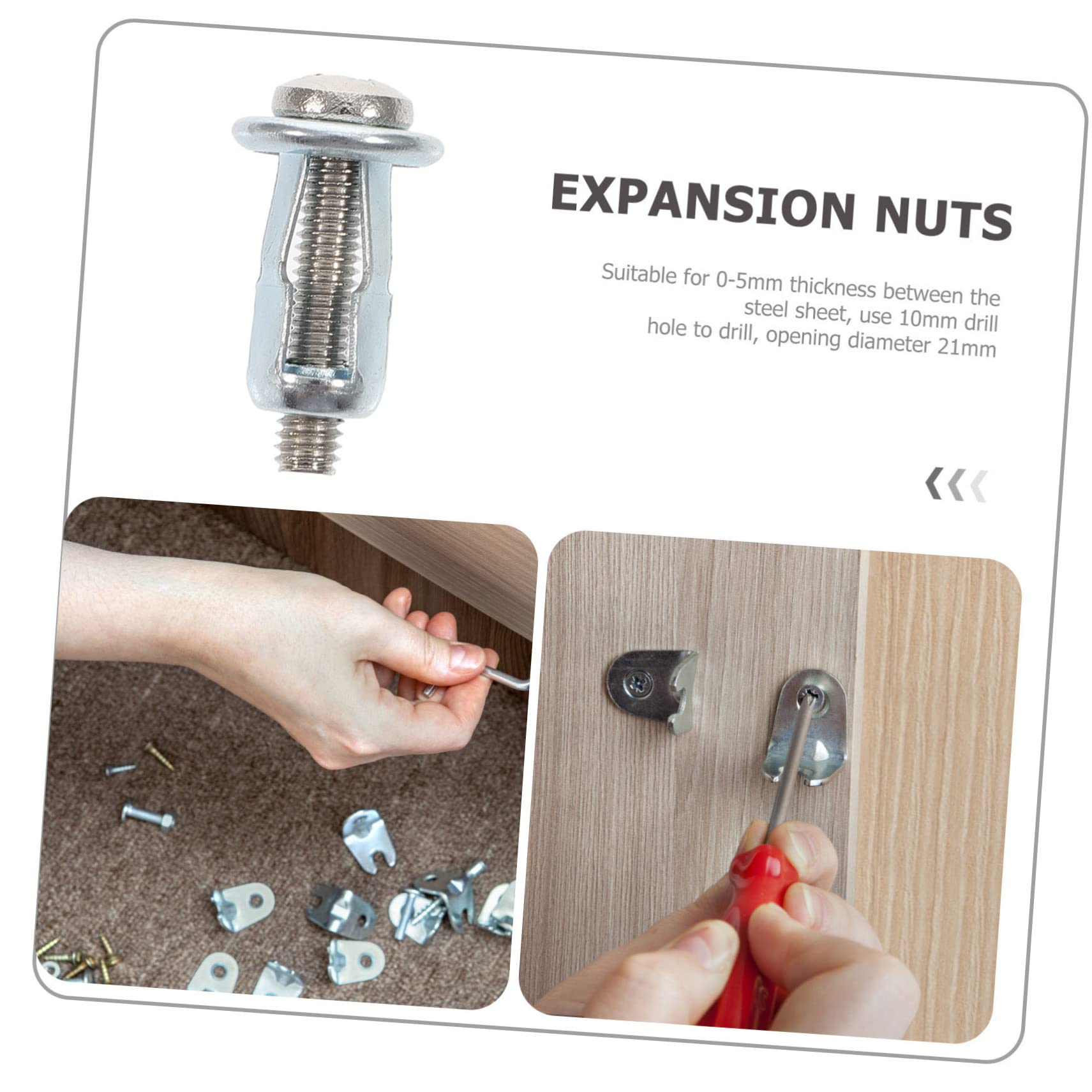 Juego de tornillos y tacos for pared, pernos de anclaje de expansión, tornillos de abrazaderas for colgar profesionales, pernos de tornillo de expansión, pernos de anclaje de manga de perno, tornillos
