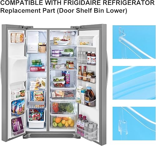 Miniatura 6 de 242126602 Piezas de repuesto para refrigerador (paquete de 2) 242126602 Reemplazo de estante de puerta de galería de refrigerador compatible con
