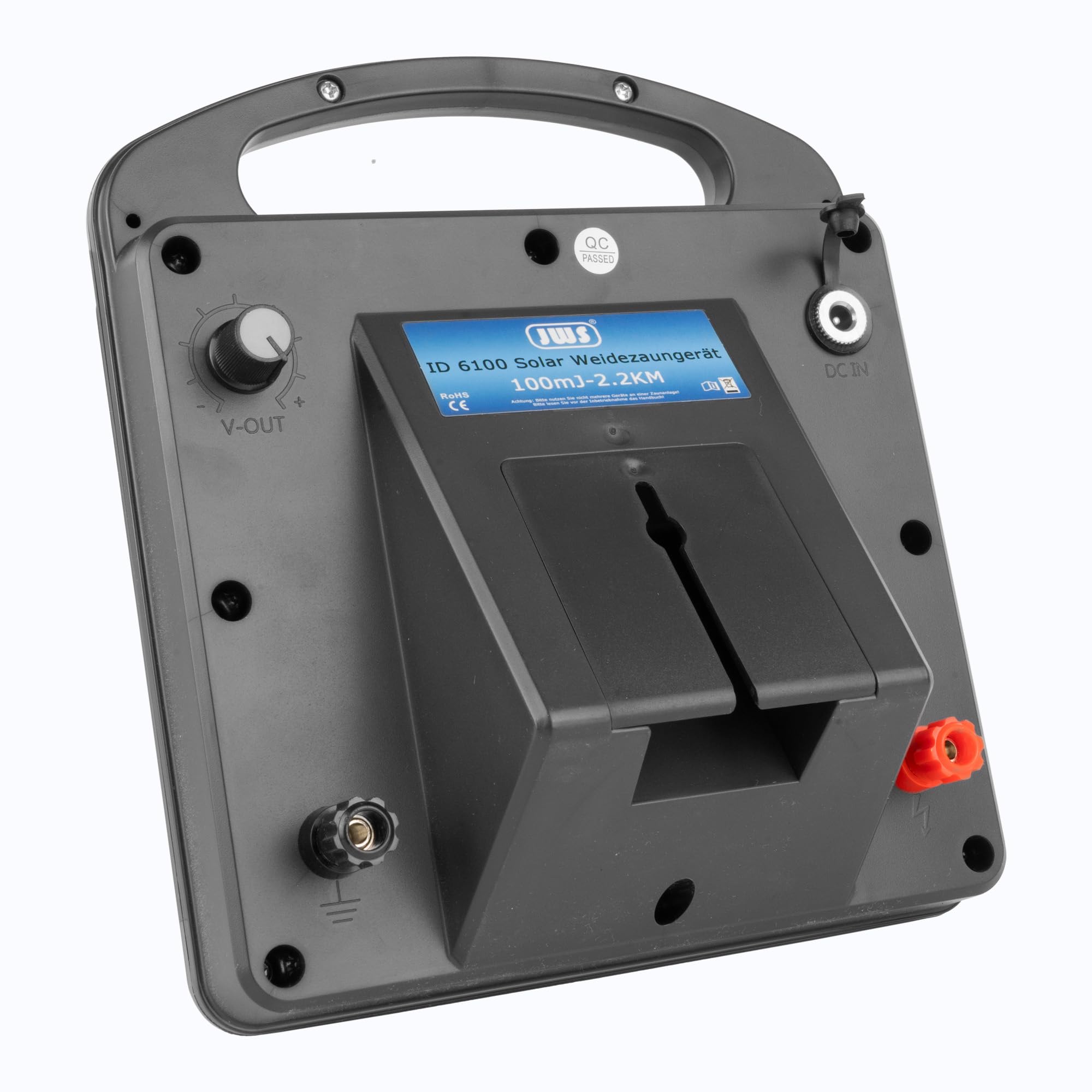 JWS Recinzione Elettrica Solare 12 V, 2,2 km, Nero, Rame, 1 Strando, Compatibile con Sistemi di Recinzione, Pannelli Solari, Prese di Corrente