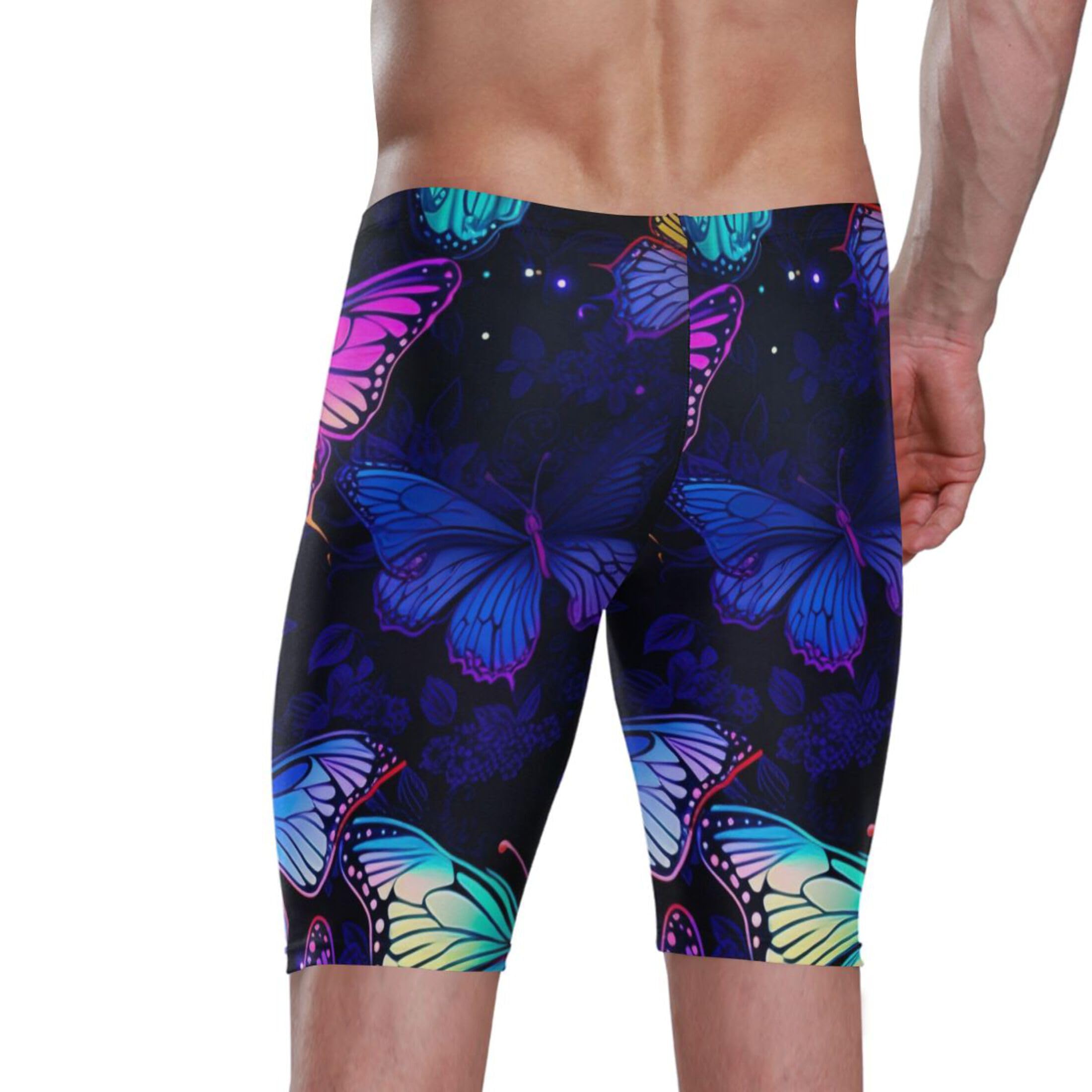 UMIRIKO Color Butterfly Mens Swim Jammers Swimsuit XL B0401547