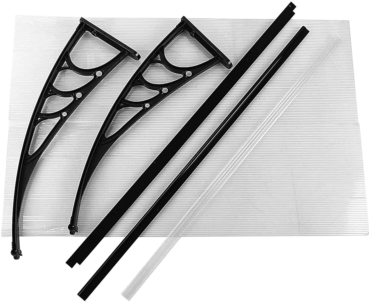 DHOUTDOORS Roofing Canopies 120x75CM Outdoors Window Door Canopy Front