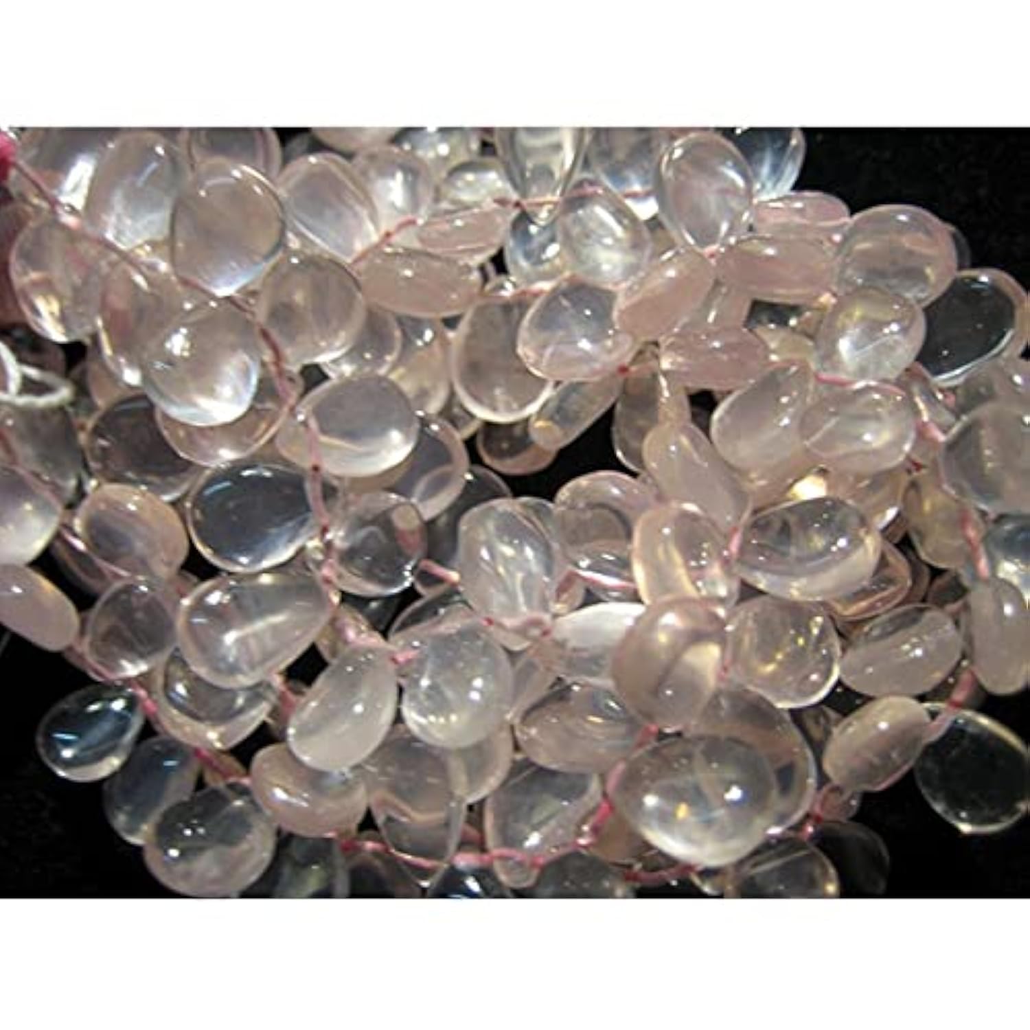 Quartz rose briolettes poire de qualité supérieure LKBEADS pour joaillerie