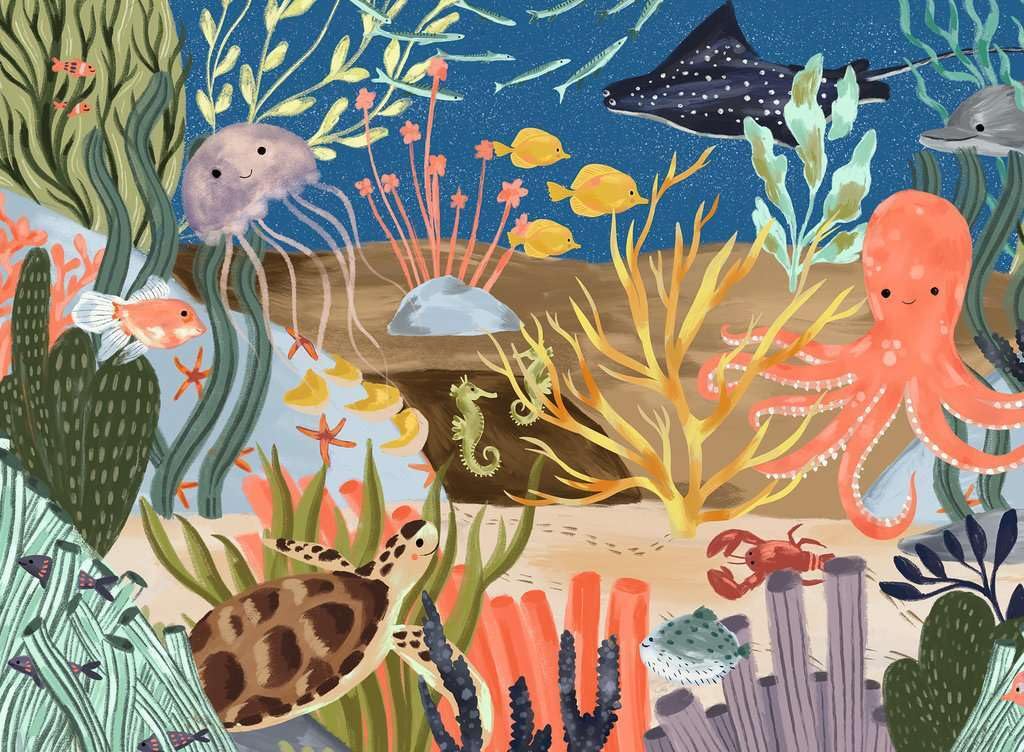Ravensburger Ocean Whimsey 500 piece Jigsaw Puzzle, Wj Piezas Ocean Whimsy, 500 Teile, ca. 49 x 26 cm - Image 2