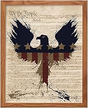 American Pride Dictionary Wall Art FRAMED - 8X10 US Constitution Poster for Office or Home Decor - Patriotic Gift for Americana Fans - Vintage Decoration - Memorial, Veterans Day or 4th of July Print
