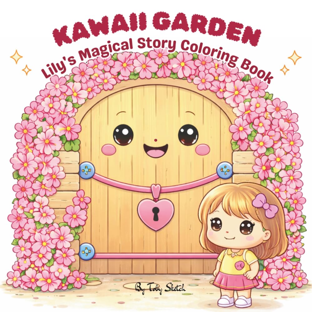 Kawaii Garden: Lily's Magical Story Coloring Book