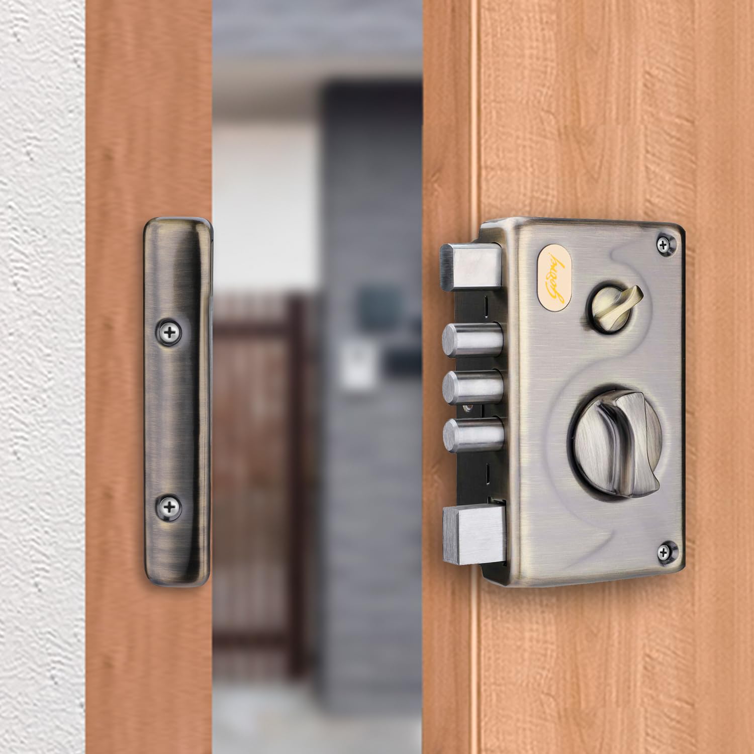 Godrej Rim Lock I Pentabolt EXS Technology I 1CK Deadbolt I for Home Main Door I for Outside Opening Door & Left/Right Handed Doors I 4 Keys I 15 Year Warranty I Flawless Finish (B0C1N2FVFG) Amazon Price History, Amazon Price Tracker