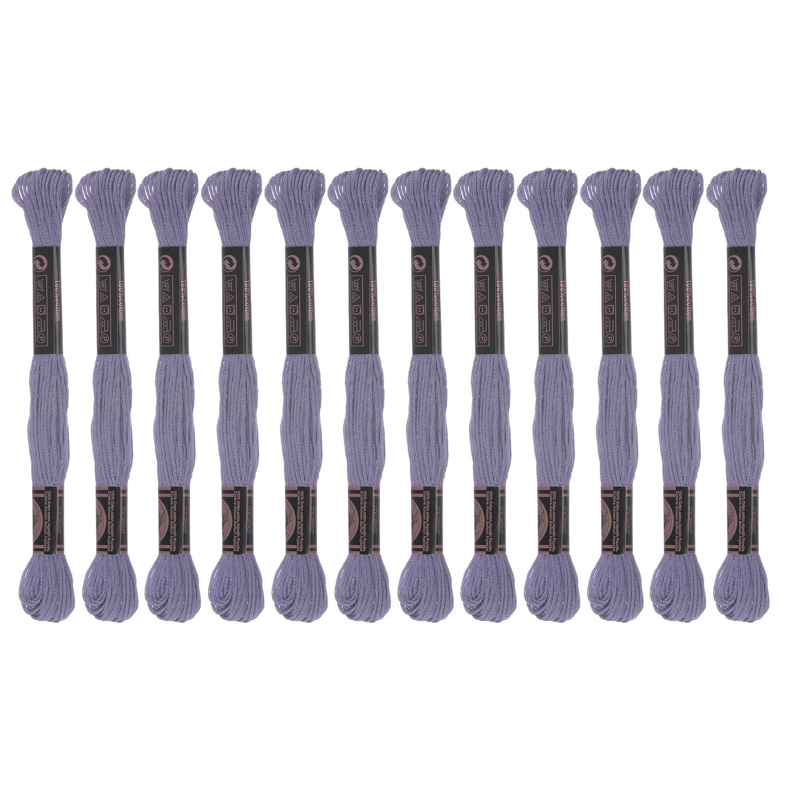 HARFINGTON 12 Skeins Embroidery Floss 8.75yds(8m) Egyptian Long-Staple Cotton Cross Stitch Thread for Sewing DIY Bracelet Yarn String and Crafts, Lavender Purple(6028)