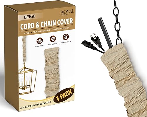 Vista 95 de Royal Designs, Inc - Funda para cadena y cordón de tela con cierre táctil Dorado antiguo