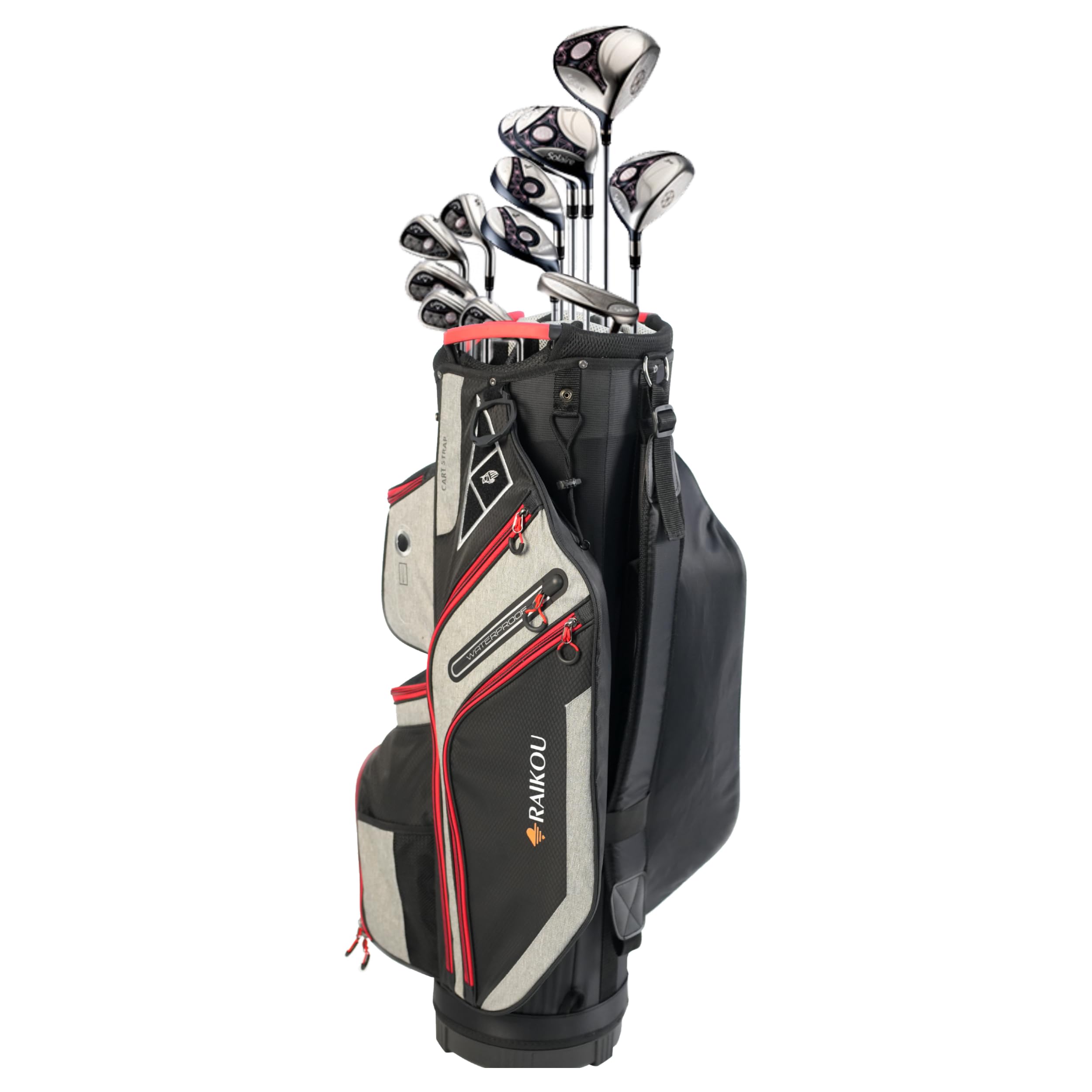 RAIKOU Golf Cartbag – Premium Golftasche, wasserdicht mit 14-facher Schlägerunterteilung – Ultraleicht, Trolley-kompatibel, mit Kühl- & Wertsachenfach – Für Damen & Herren