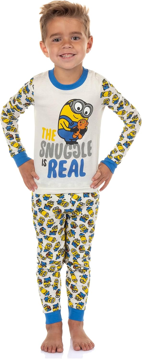 INTIMO Minions The Snuggle Is Real Toddler Boys' Tight Fit 2- Piece Pajama Set