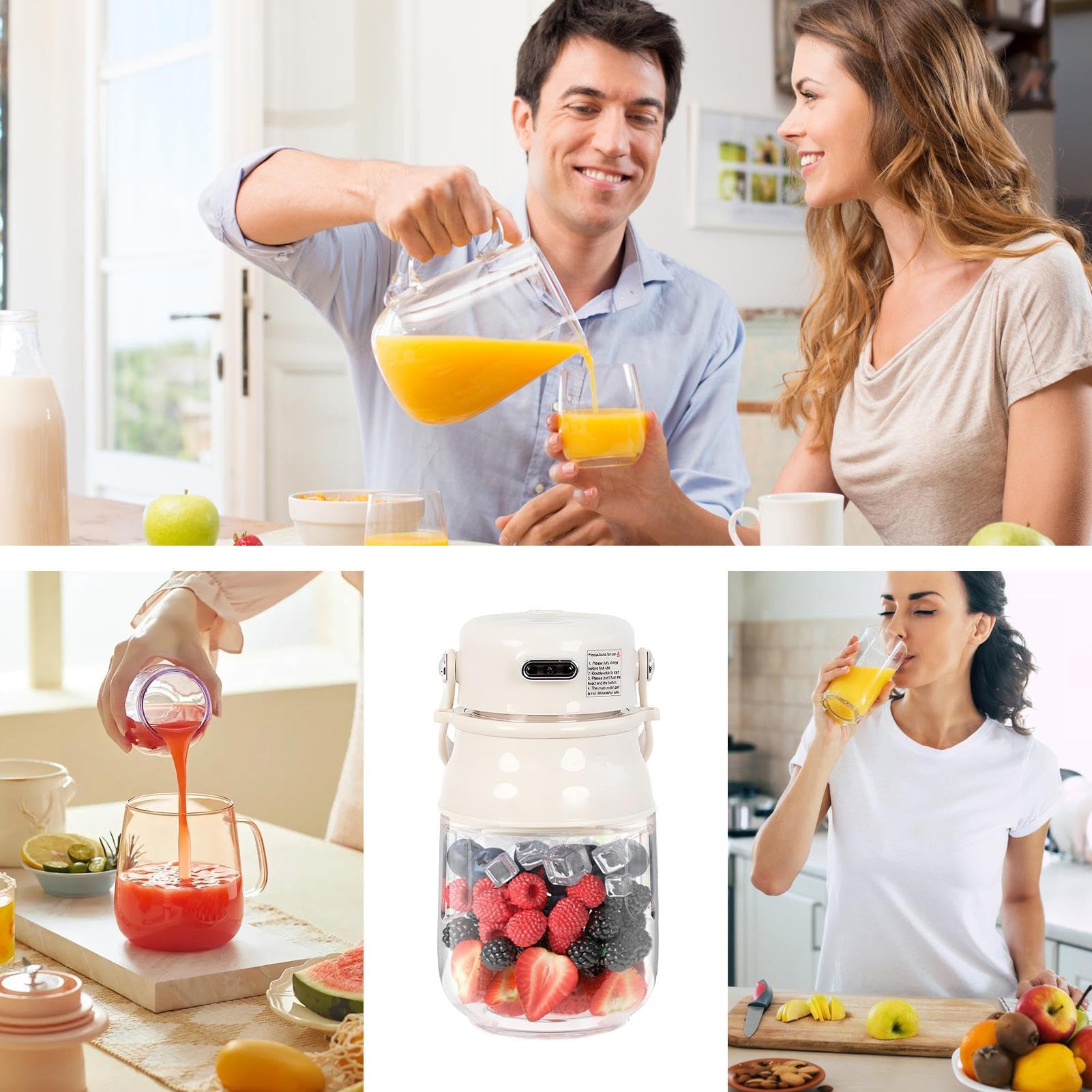 Blender akumulatorowy Elektryczny Mały Shaker Mikser Do Koktajli | Osobisty Blender Kubkowy Sokowirówka Koktajle Proteinowe Kawa Sok Napoje Na Podróż Dom Kuchnia Kemping Piknik Plaża