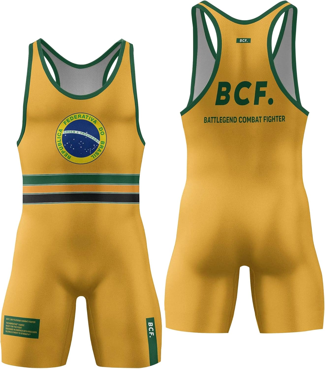 Combat Fighter Men's Wrestling Singlet – Global Edition BJJ & Grappling Gear for Competition & Training