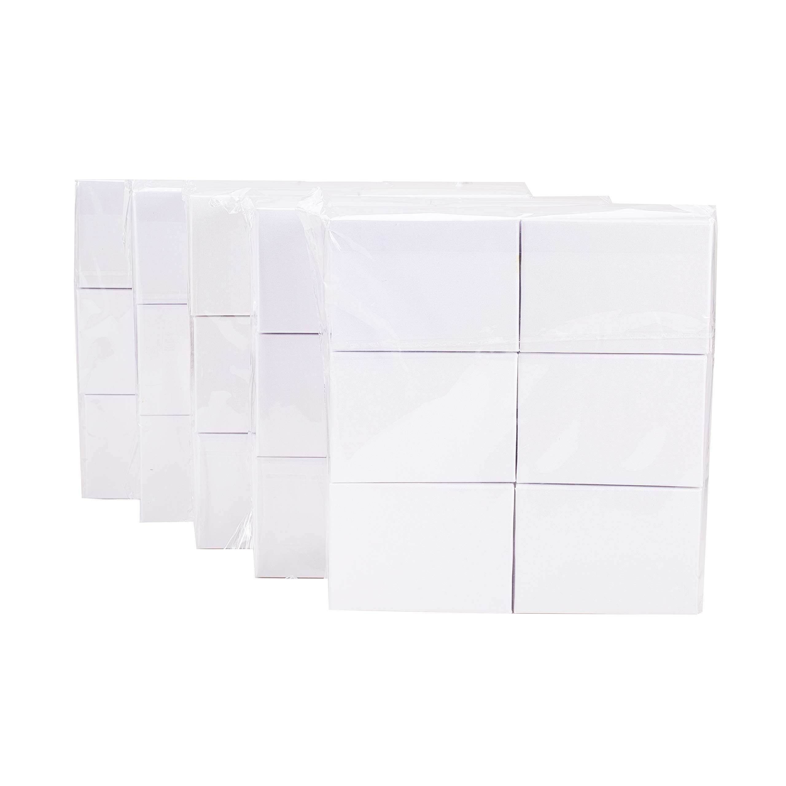 NBEADS 60 Pz Bianco Rettangolo Gioielli Scatole di Cartone Imballaggio Box per Collane, Orecchini E Anelli, 9 X 6.5 X 2.8 cm