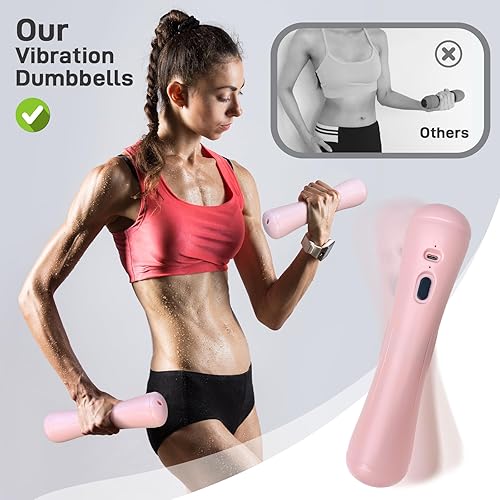 Miniatura 5 de Mancuernas, mancuernas vibradoras para fitness, masaje muscular, entrenamiento de fuerza y pesas, 7 posiciones ajustables para relajación muscular