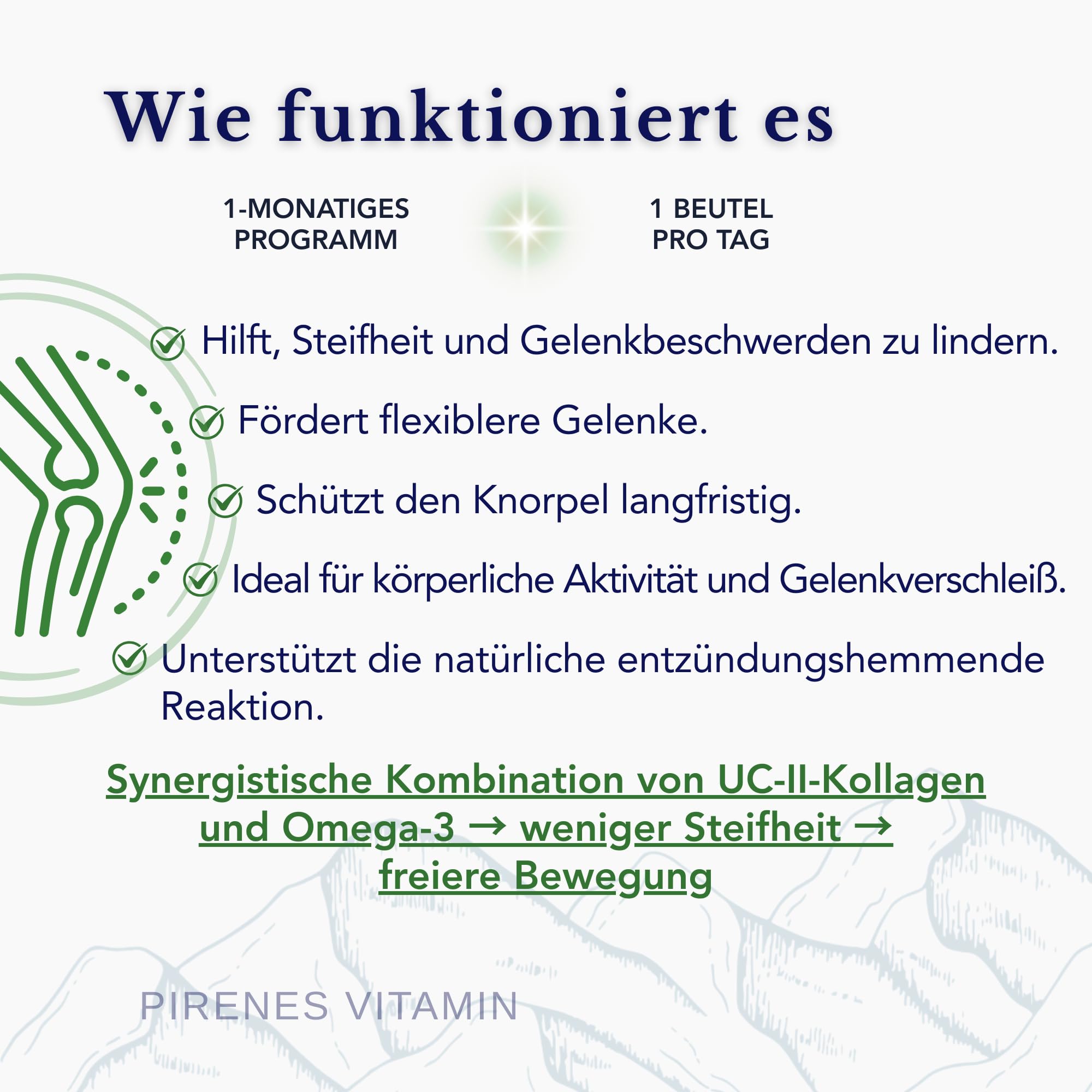 Omega 3 TG Ultra, UC-II Kollagen - SmartAbsorb™ | für Gelenkbeweglichkeit, Knochengesundheit und Gehirnfunktion | 28 Tagesportionen