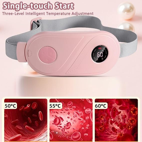 Heating Pad for Period Cramps | Portable Heating Pad for Period Cramps | Warmer Cordless for Women Girl Abdomen Stomach Back Rest Sleep Work Home Office Study Travel Watching TV