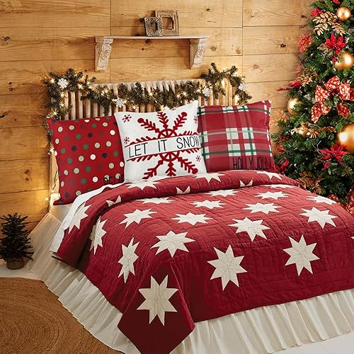 Miniatura 7 de 4 fundas de almohada de Navidad de 18 x 18 pulgadas, fundas de almohada de lunares rojos de Navidad para decoración de Navidad, invierno,