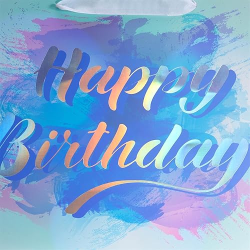 Miniatura 3 de SUNCOLOR Bolsa de regalo de cumpleaños grande de 13" con papel de seda y tarjeta