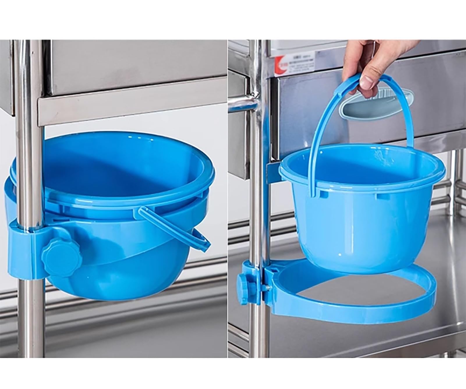 Carro médico de acero inoxidable de 2 niveles, carro rodante de laboratorio con 2 estantes y 1 cajón, mesa de trabajo de acero inoxidable con ruedas, para restaurante, almacén, hogar, cocina, garaje y