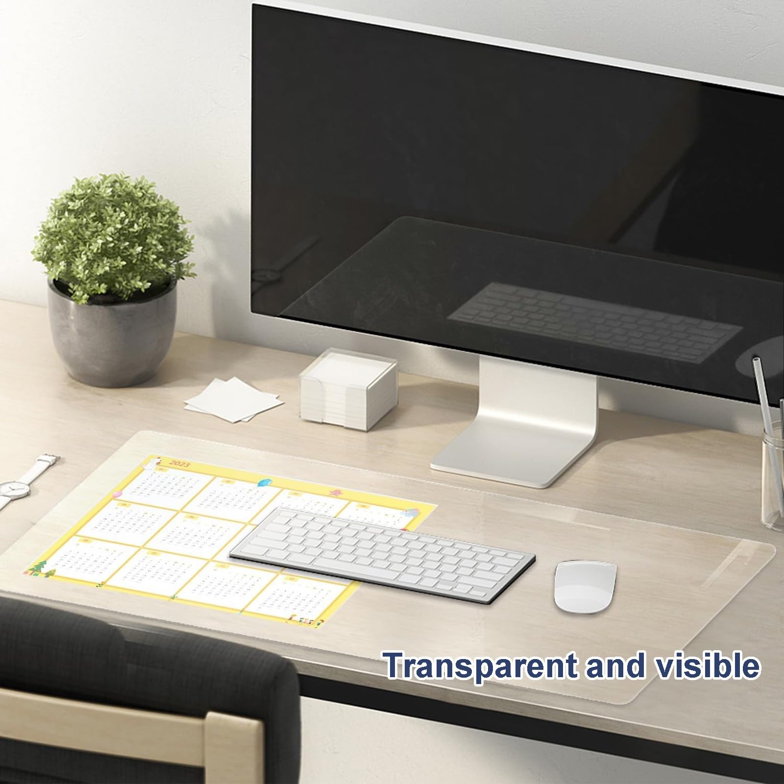 Lar - Tappetino antiscivolo da scrivania, impermeabile, in PVC, per casa e ufficio, spessore 1 mm, per computer portatili e tavolini taglierini (180 x 280 cm)
