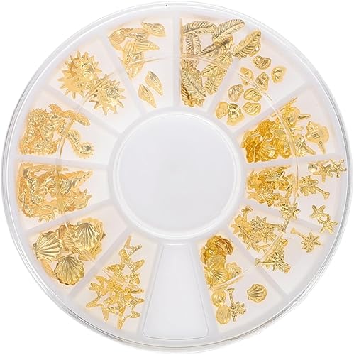 1pc Nail Art Decoration Nail Accessories Ornaments Gold Nail Jewelry Starfish Shell Decor Nail Art Studs Nail Art Metal Dcor Nail Decorations for