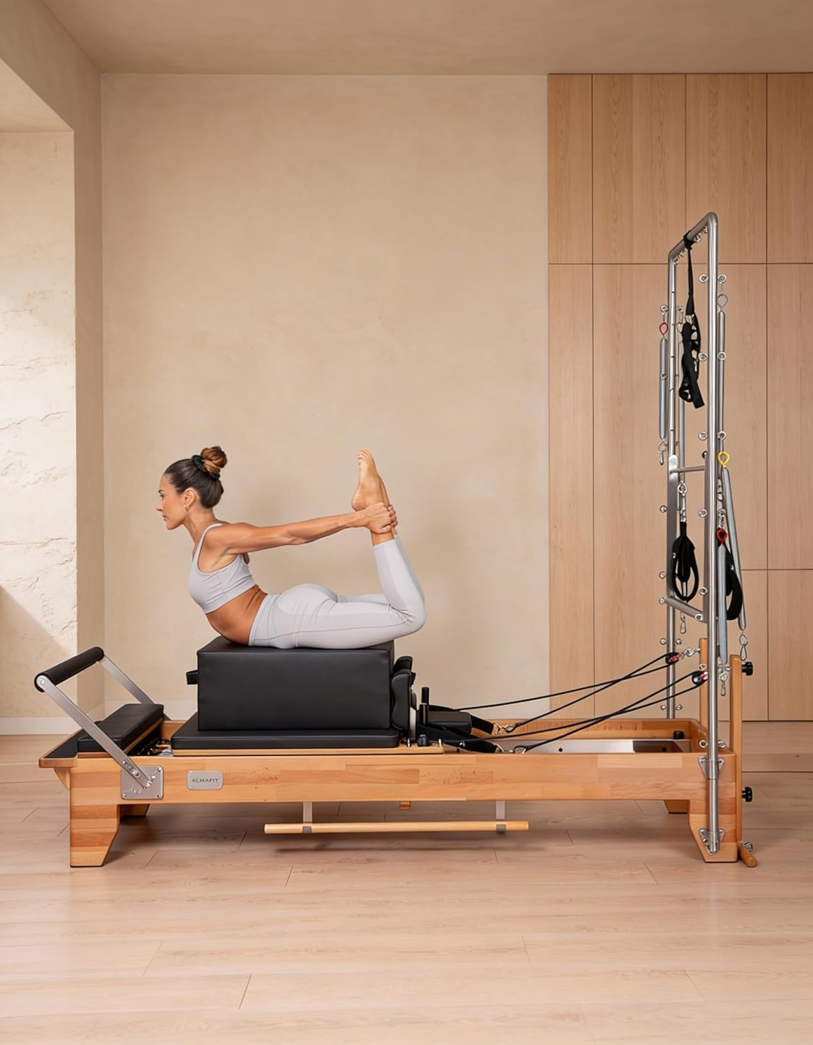 Pilates Standard Sitting Box for Reformer, Premium Pilates Equipment for Home & Studio, Compatible with Aion & Elysium Reformers, Comfortable Padded Box for Core & Flexibility Exercises