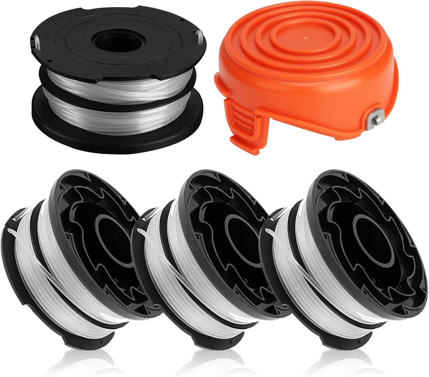 5er Pack Ersatzspulen Für Black & Decker GH700/GH750/GH710 – Inkl. Kappe, 11 M, 0,065 Cm