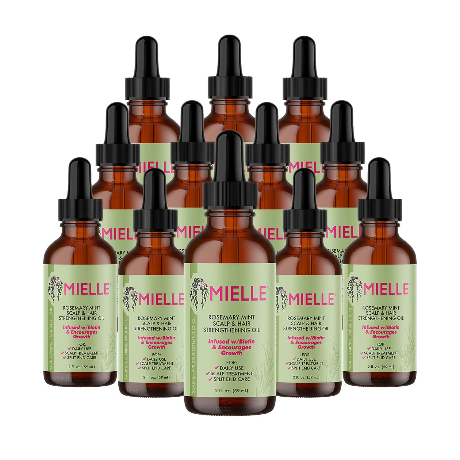 Mielle/Rosemary Mint Scalp & Hair Strengthening Oil/Healthy Hair Growth, 2 oz (59ml) / (Pack of 12)