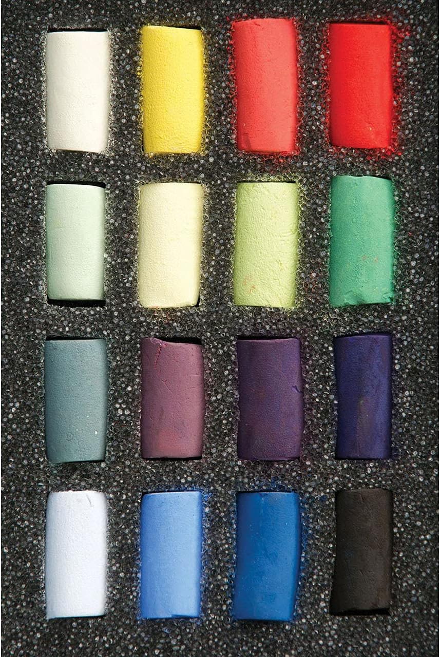Colour Soft Pastel Hand Made 16 Half-Stick Set