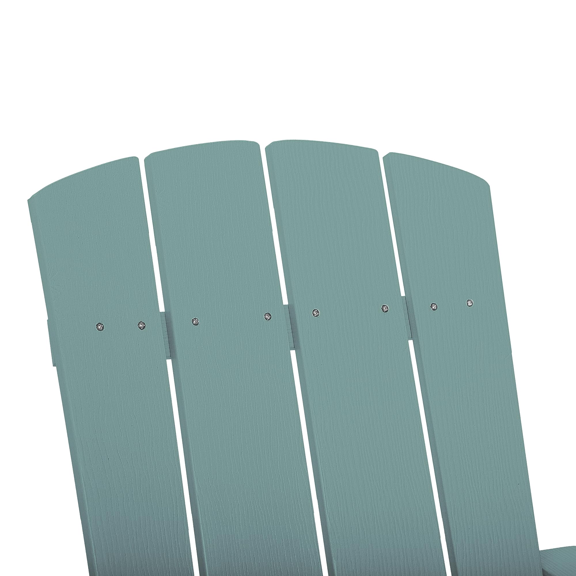 Beliani Silla de jardín Verde Turquesa de Madera sintética con reposapiés Resistente a la Intemperie Estilo Moderno Adirondack