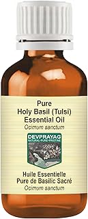 Pure Holy Basil (Tulsi) Essential Oil (Ocimum Sanctum) Steam Distilled 50ml (1.69 oz)