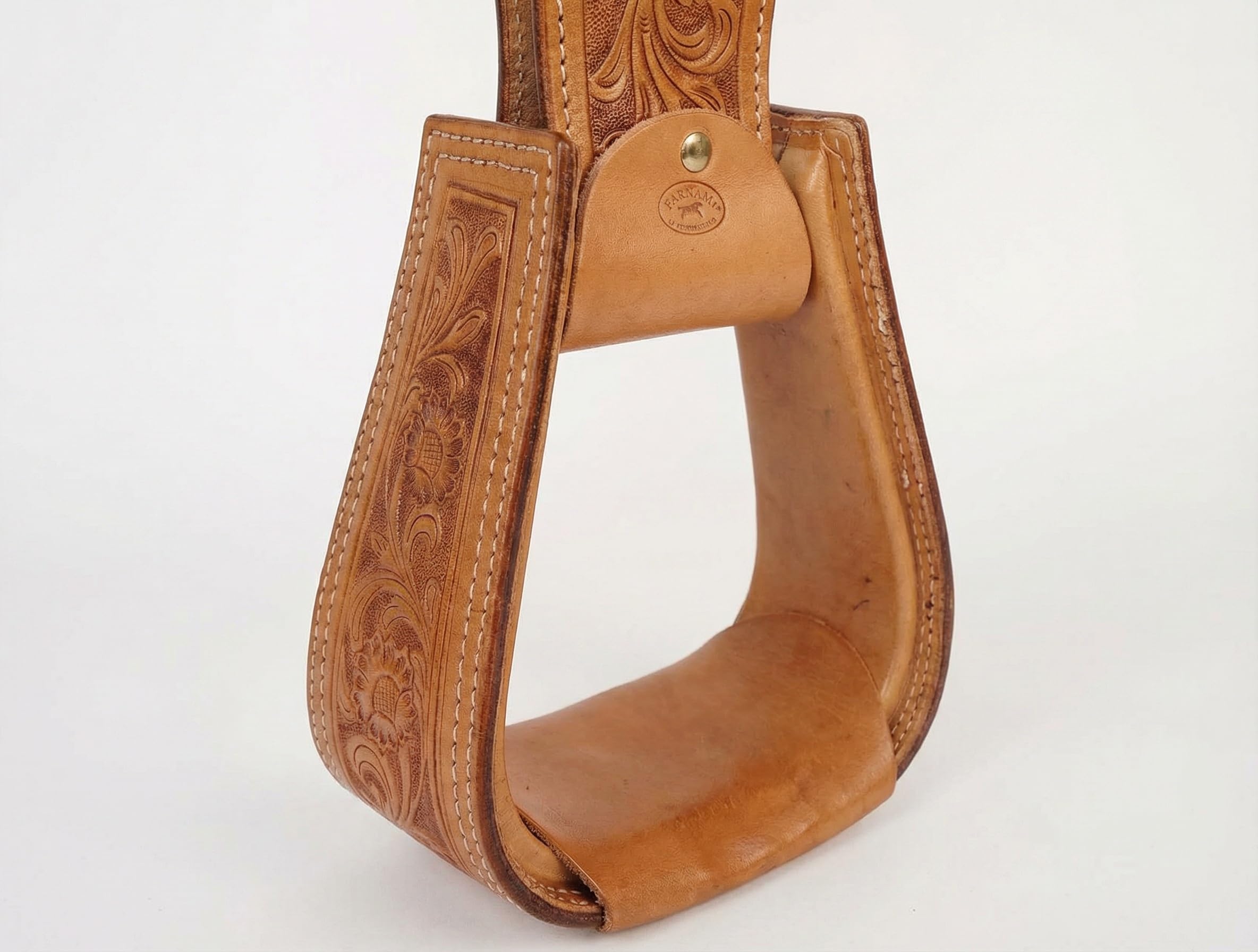 CHALLENGER 51173TN - Sella per cavallo in stile western, rivestita in pelle, motivo floreale