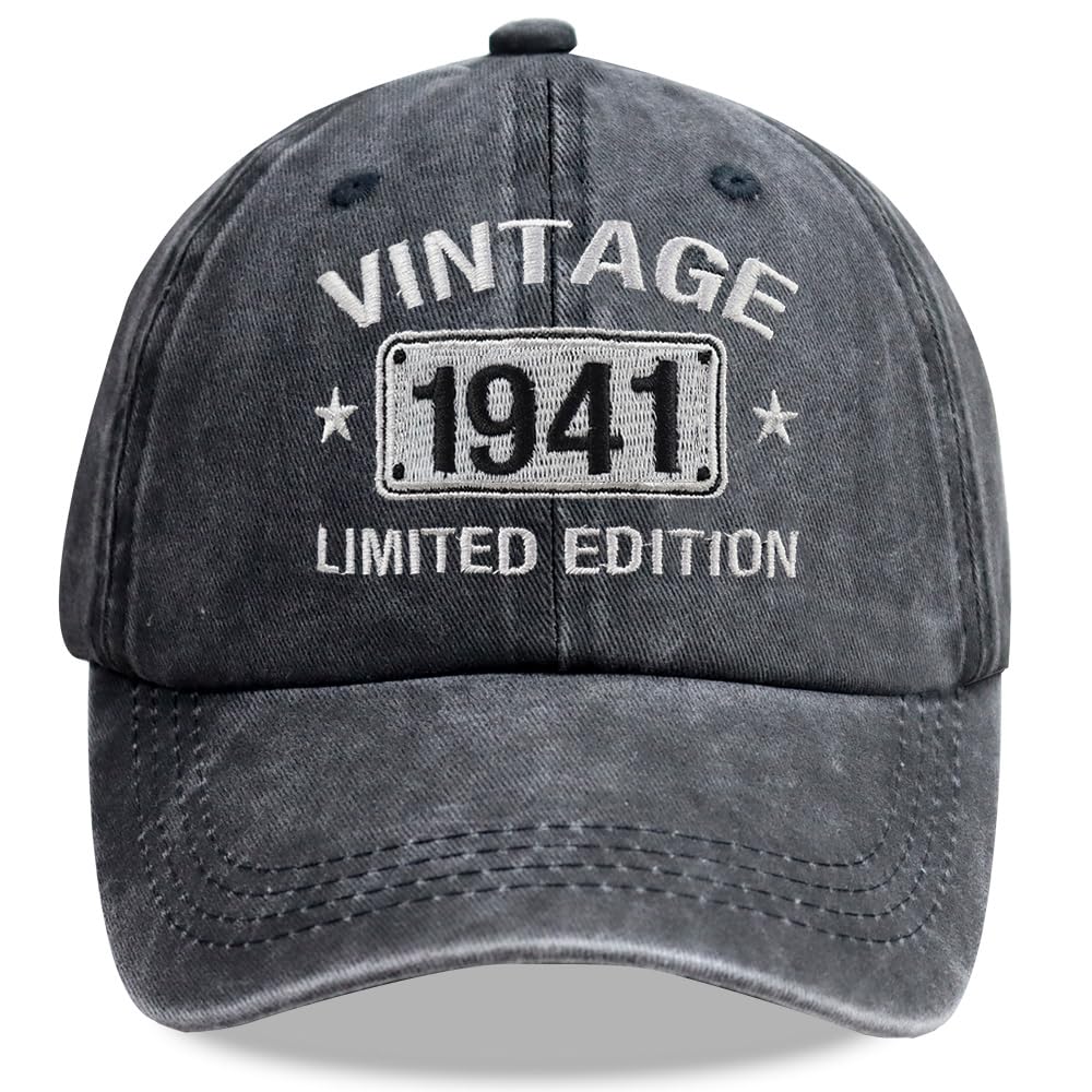 Vintage 1925-2005 Limited Edition Hats for Men Women, Personalized 21th-101th Birthday Gifts Retirement