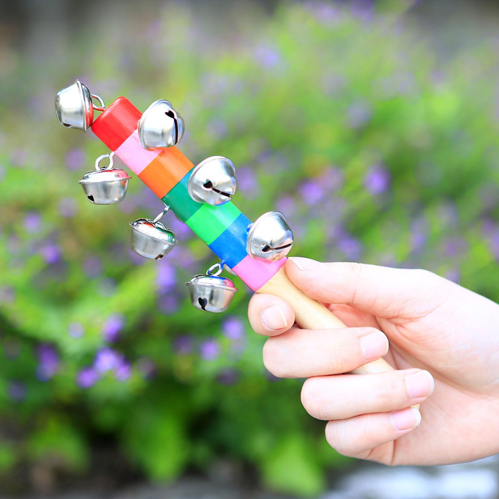 Alomejor Strumenti Musicali per Bambini, Set di Percussioni con Tamburello, Battagli Maracas, Legno ABS per Bambini Dai 3 Agli 8 Anni