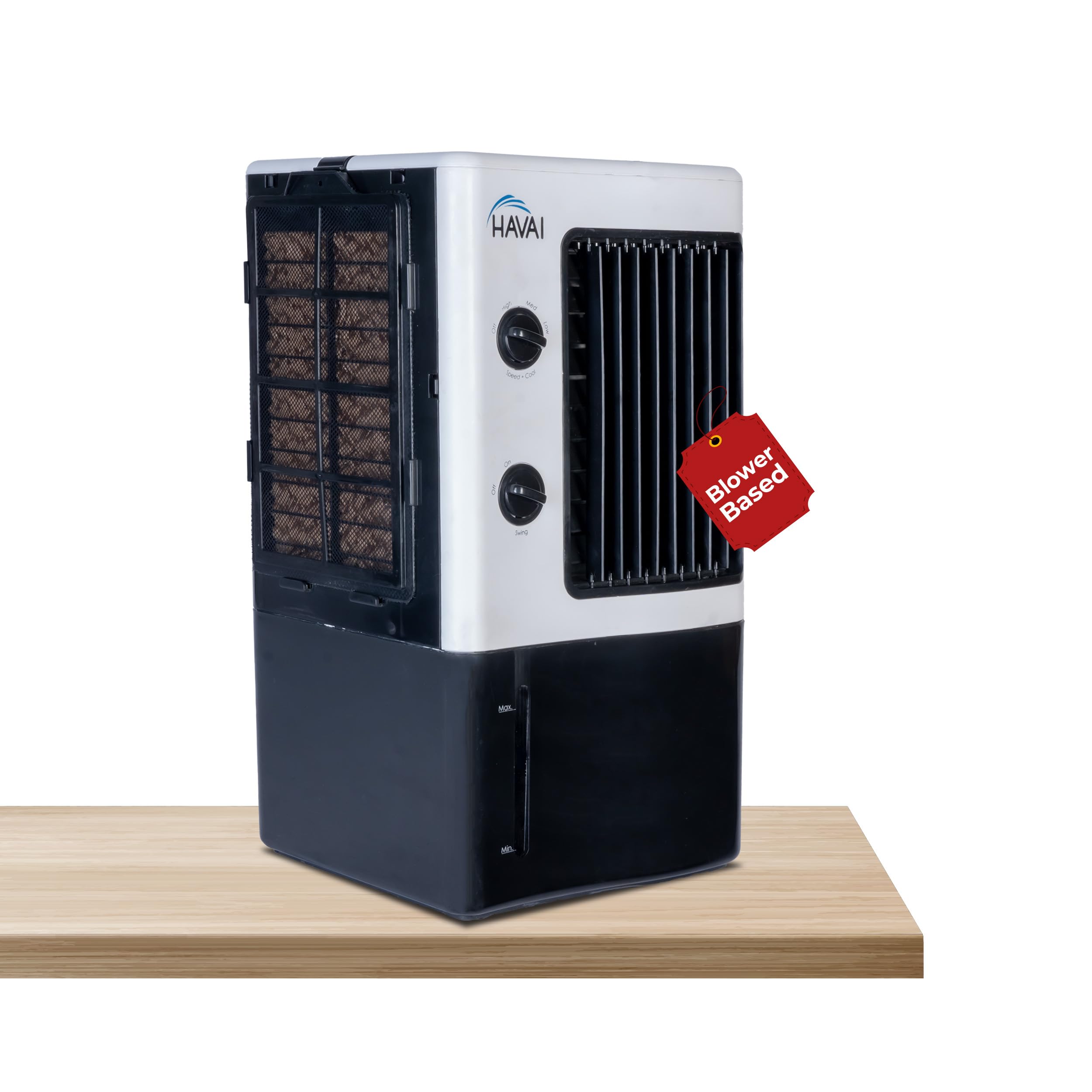 HAVAI Nano Personal Table Cooler | Vertical Blower |Single Person Use|7 Litre Tank Capacity, Ice Box, 2 Feet Air Throw, 1 Year Warranty|3 Speed Control | Dualtone
