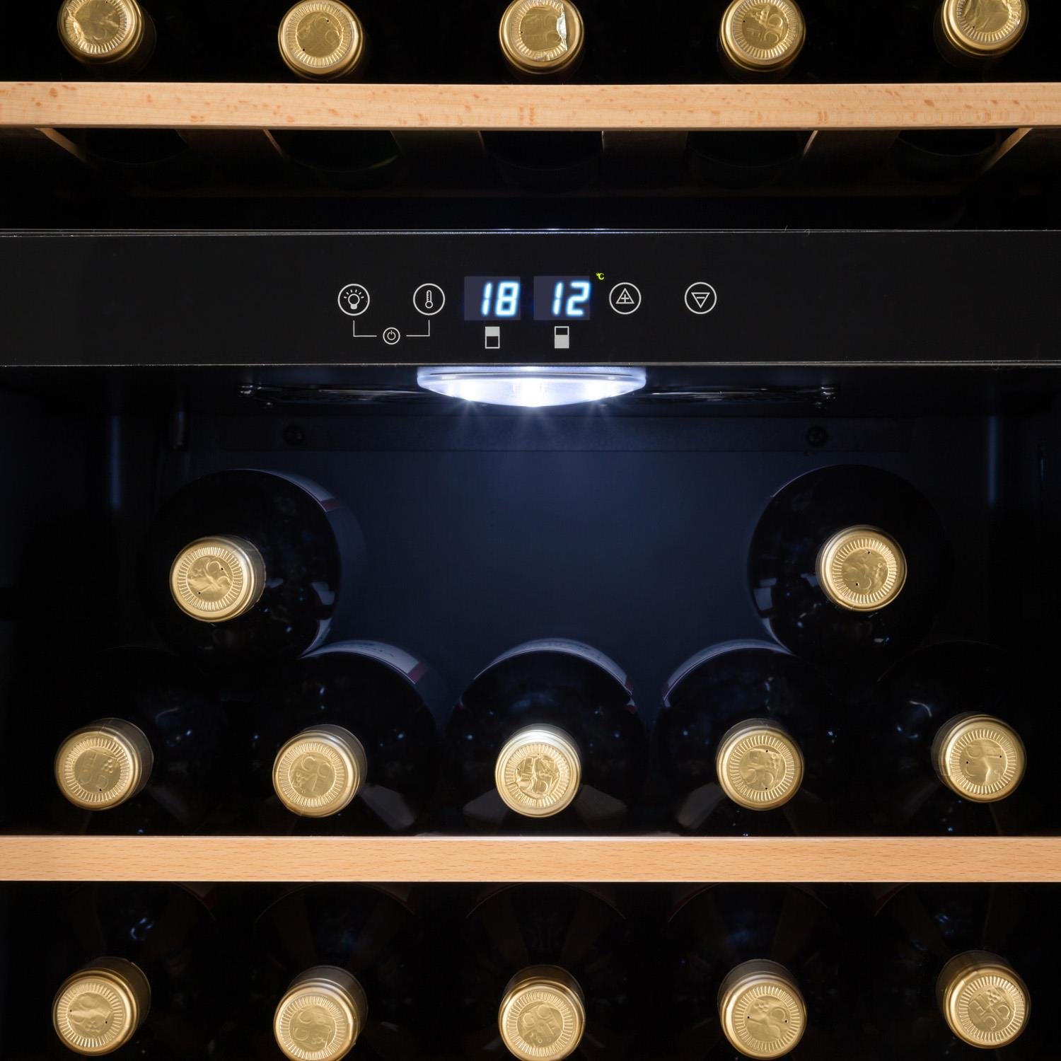 Klarstein Vinamour Wine Cooler w/Glass Door Wine Cooler, Wine Fridge