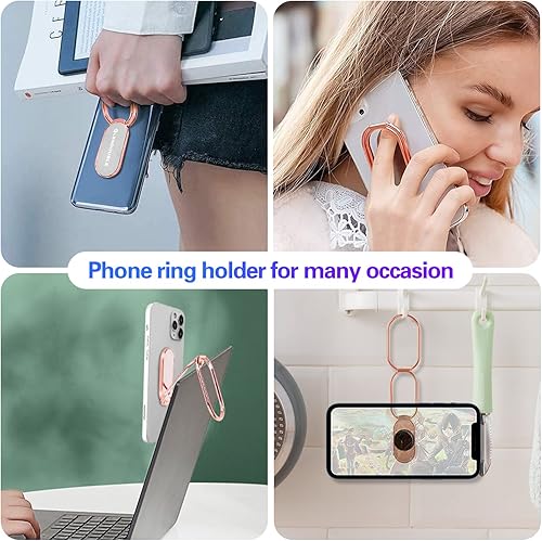Miniatura 5 de Soporte ajustable para teléfono celular para escritorio, soporte de anillo de teléfono portátil, soporte de dedo plegable de escritorio, mango
