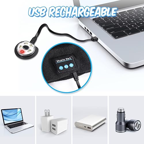 Miniatura 5 de KEZKALS Regalos para el día de San Valentín para él y ella, gorro LED Bluetooth, regalos de San Valentín para hombres, mujeres, él, marido, regalos