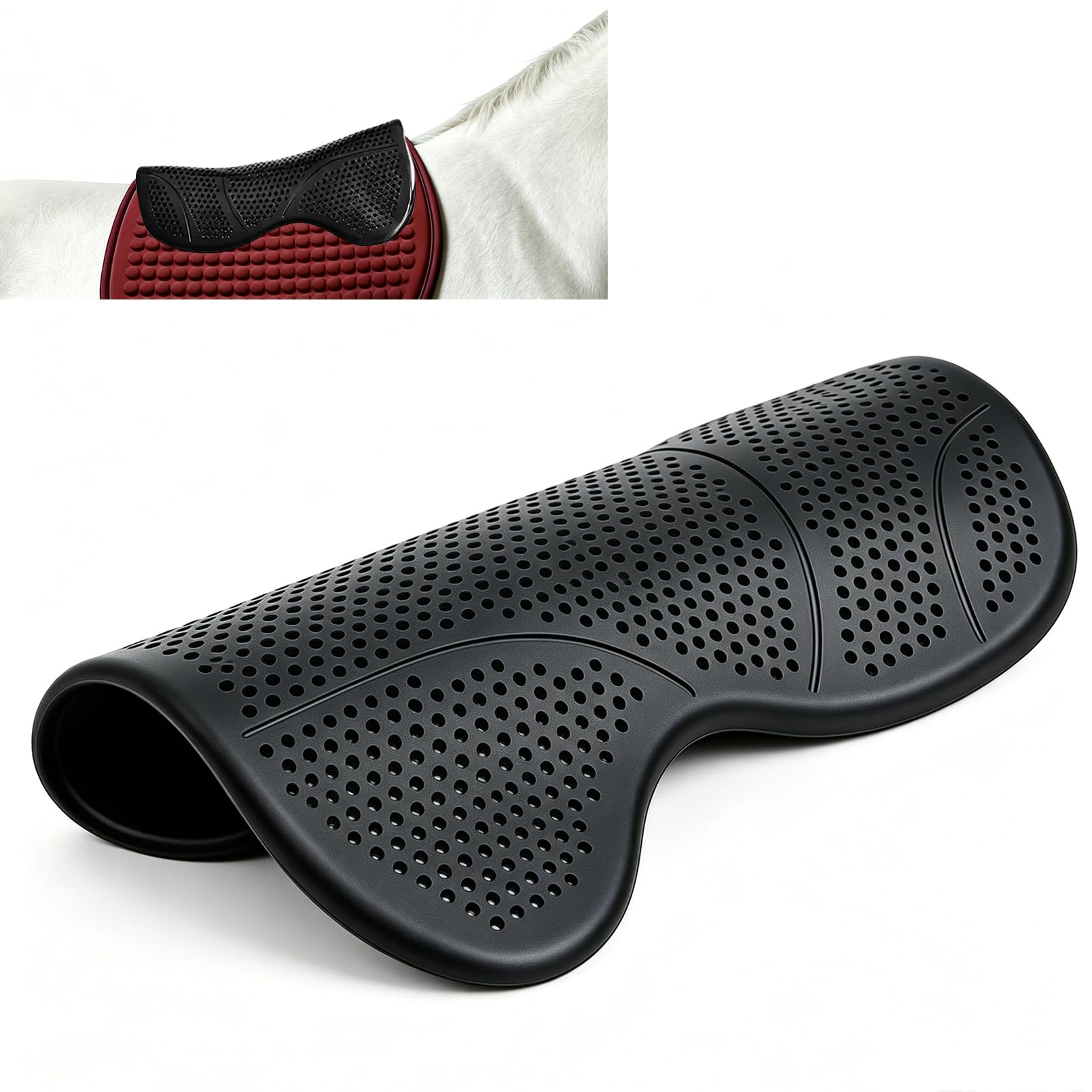 Sottosella Gel Cavallo, 52,5 x 42,5 cm, Antiscivolo, Ammortizzante