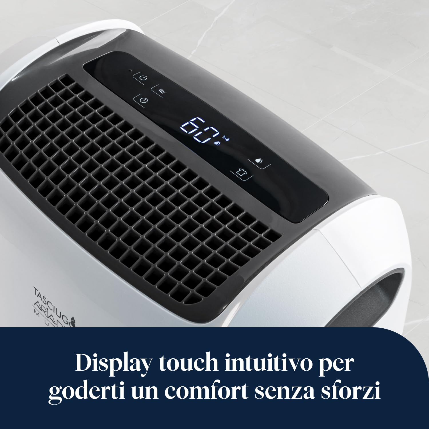 De'Longhi Tasciugo AriaDry Multi - Deumidificatore Casa Portatile, Assorbi Umidità 20L/Giorno, Asciugabiancheria, Antimuffa, Bassa Rumorosità, Timer, Bianco (DDSX220)
